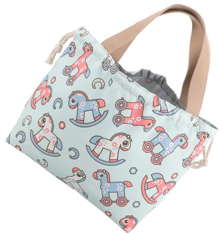 PACKOVE Aufbewahrungsbeutel Münzbeutel Ethno Canvas Stil mit Kordelzug Beige und Handytasche für Damen Alltag und Einkaufen