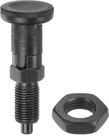 sourcing map Push Fit Ball Nose Spring Plunger M10x1 Thread Length 0.67 Pin Dia.5mm Carbon Steel Self-Locking Plunger Retractable Index Plunger for Industrial Equipment