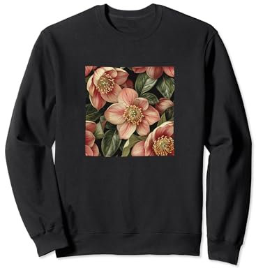 Motif floral hellébore Sweatshirt