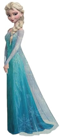 Sagoma figura in legno e carta Personaggio a scelta grandezza Altezza naturale con Piede Autoportante Ideale per Compleanni Feste Realizzato in legno Resistente Made in Italy (Elsa)