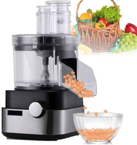 URJWAN Commercial Vegetable Chopper,Electric Vegetable Slicer, Shallots Slicer Vegetable Fruit Grater Shredder Chopper Dicer, Food Cutter for Slicing Onion Ginger Cucum