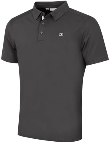 Calvin Klein Mens Campus Sport Polo Shirt - Charcoal Sport - L