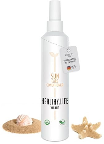 HLV Sun Care Balsamo – Leave-in per capelli con protezione UV e pantenolo, vegano, cura dei capelli dopo sole, mare e cloro, nutre e protegge dalla disidratazione, per lucentezza e morbidezza (200 ml)