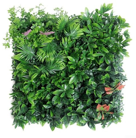 Eawfgtuw Decoración de pared de vegetación artificial, planta de césped de plástico simulado para el hogar o cafetería, paneles de setos de hierba verde, para interiores y exteriores, planta de