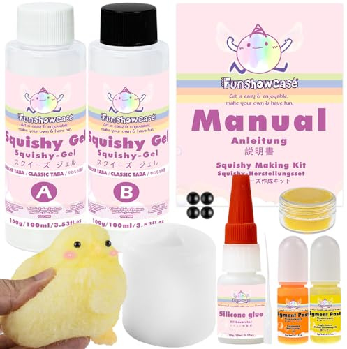 Squishy Bastelset Flüssigsilikon Große Küken mit schrägem Kopf Silikonform Taba Fufu Squishy Maker