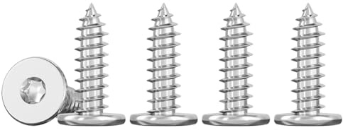 Drenky Schrauben Torx M3 X 16mm Blechschrauben Flachkopf M3 Holzschrauben Edelstahl A2 V2A, Ideal für Holzarbeiten, Rostfrei und Langlebig‌, Vollgewinde, 50 Stück