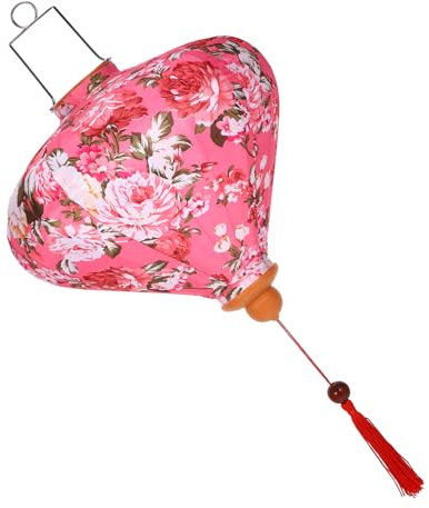 Angoily Linterna Colgante De Seda Vintage Con Patrón Floral Decoración Para Fiestas y Festivales Al Aire Ornamentación Resistente Para Jardín y Patios