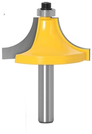 1 x Rundkantenfräser, 1 Radius, 8 Schaft, 1 x Holzfräser, gerader Schaftfräser, Trimmer, Reinigung, bündiger Beschnitt, 8 mm Schaft(8X44)