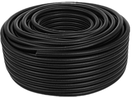 CXGBQSJ Tube Gaine Annulée en Nylon PA Noir 1m, Ignifugée pour Moteur de Voiture, Câblage Électrique et Gestion DIY de Câbles,Opened 10 * 6.5mm