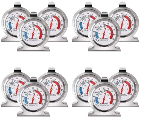 Sxmrmnx 12X RéFrigéRateur CongéLateur SéRie ThermomèTre Grand Cadran ThermomèTre ThermomèTre de TempéRature pour RéFrigéRateur CongéLateur
