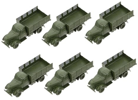 Abaodam 6pcs Military Truck Toy Set for Kids Toddlers Small Simulation Vehicle Toys Sand Table Decor Educational Transport Models for Home and School Play