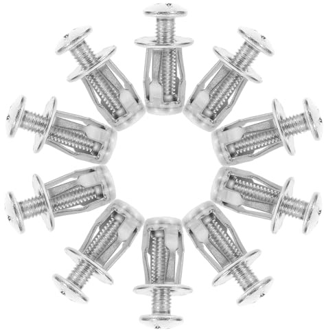 Zerodeko Ancoraggi per Porte Cave con Dado a Fiore in Acciaio Zincato Viti di Fissaggio Resistenti e Leggeri Set 20 Pezzi per Pareti Cave e Porte Hollow