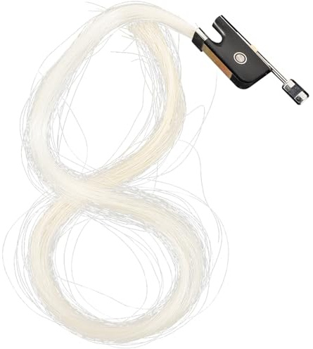 Generisch Violin Bow Hair Langlebiges Pferdehaar Violin Zubehör Robustes Geigenbogen Haar für Geigenbedarf Violine Zubehör für Geigenbogen Reparatur und Ersatz