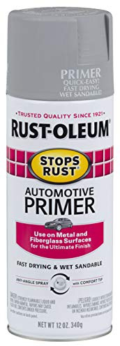 Rust-Oleum 2081830 Stops Rust Automotive Primer Spray, 12 oz, Flat Light Gray