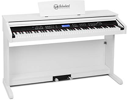 Schubert Subi 88 MK II Pianoforte, Tastiera portatile - Tastiera a tasti, Piano, 88 tasti, MIDI, Piano elettronico con USB, 360 suoni, 160 ritmi, 80 brani demo, Display LCD, Effetti, bianco