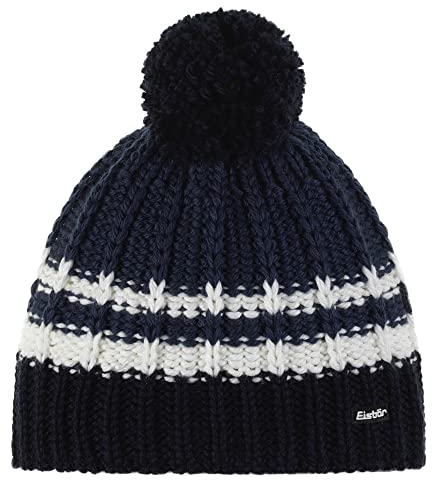 Eisbär Damen, Herren Bommelmütze Kova Nacht-White-Dark Cobalt-Nacht Einheitsgröße