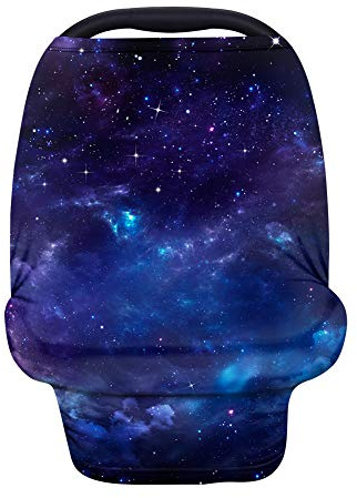 TOADDMOS Autositzbezug mit Regenbogenfisch-Schuppen, dehnbar, für Babys, Stillbezug, weich, atmungsaktiv, für Babyschale, Einkaufswagen/Hochstuhl/Kinderwagen