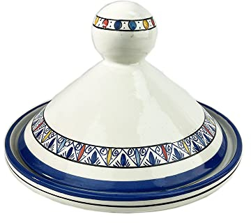 Marokkanische Tajine aus Keramik, handbemalt
