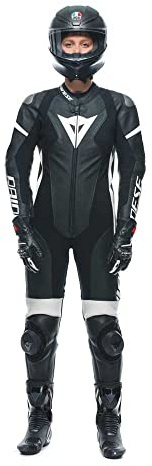 Dainese Grobnik 1-Piece Ladies Moto Leather Suit, schwarz/weiß, 40