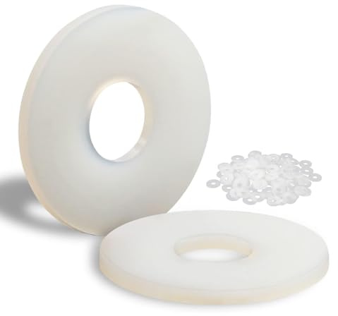 Mbsomnus 100 Stk Unterlegscheiben Kunststoff M4x12mm Nylon Unterlegscheiben | Beilagscheiben Kunststoff, m4 Kunststoffscheiben, Karosseriescheiben, Plastik Distanzscheiben, für Schraube, Möbel, Klempner