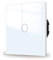 JIMEIDA Touch Light Switch White No Neutral Wire Required 1 Gang 1 Way Wall Switch Screwless Glass Plate with LED Backlight 500W AC 240V