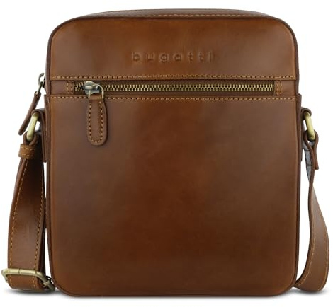 bugatti Remo kleine Schultertasche aus echtem Leder, Cross-Body Umhängetasche