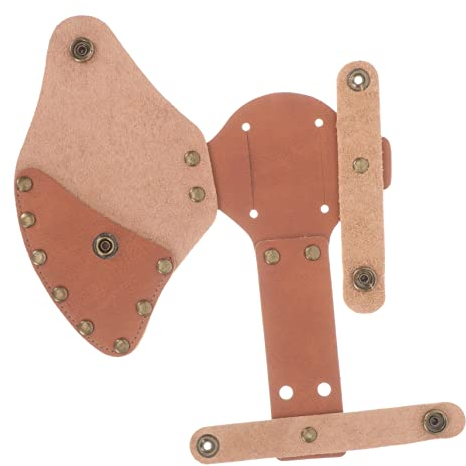 OFFSCH Lederhülle Für Beil Schutzhülle Leder Ledertasche Abdeckung Schutz Hülle Zubehör Für Beil Lederbeil Kopf
