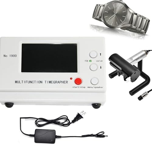 ylpddmm Cronometro Multifunzione con Schermo LCD No.1900, Cronocomparatore Meccanico,Nuovo coassiale Timegrapher MTG Watch Tester Timing,Cronocomparatore