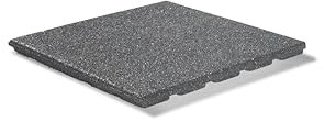 bepco - 4 Stück Universal Gummifliese 40 x 40 x 2,5 cm, für Terrassen, Gehwege und Polsterunterlage sowie als Fallschutzmatte, Fallschutzplatte, Antirutschmatte aus recyceltem Gummi. (Grau)