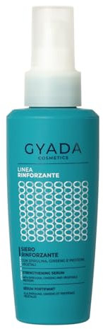 GYADA COSMETICS, Siero Rinforzante con Spirulina, Leave-in per Capelli Sottili, Azione Idratante e Lucidante, Contrasta le Doppie Punte, Senza Risciacquo, con Proteine Vegetali e Ginseng, 125 ml
