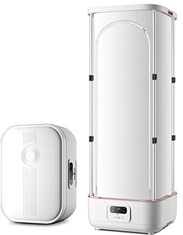 Genérico Secadora Vertical portátil, máquina de Secado a Vapor, máquina de Planchado automática portátil, Secadora de Ropa para Eliminar Arrugas en el hogar, Secado y Plegado de ácaros, Planchado con