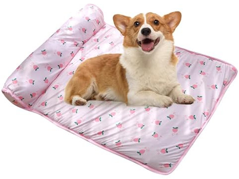 Kühlmatte Für Haustiere, Kühlkissen Für Hunde, Grosse Besser Verschleißfest Hundematte, Atmungsaktive Schlafunterlage, Sommer Haustierbett, Selbstkühlende Unterlage Für Haustiere, 80x60cm