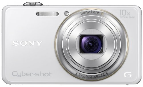 Sony WX100 High Zoom CMOS Sensor Camera - White (18.2MP, 10x Optical Zoom) 2.7 inch LCD (Renewed)