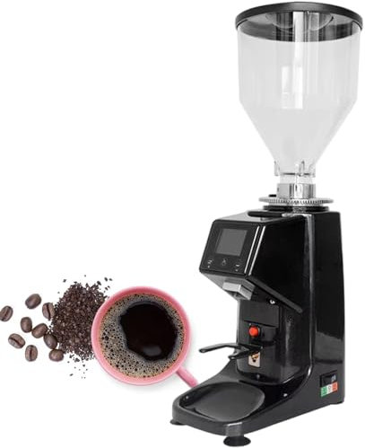vnmudzeo Moulin à Café éLectrique 200 G/500 G avec Meule Plate, 19 RéGlages De Mouture PréCis, Mouture Matinale,Black-1500ml