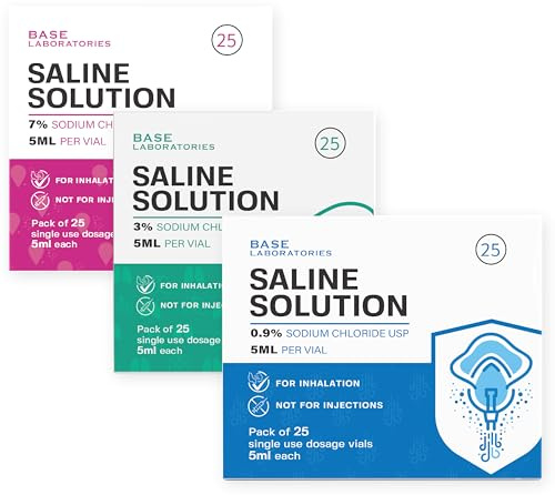 Base Saline Solution for Nebulizer 0.9% + 3% + 7% 25pk - 2pk