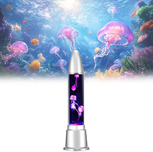 UEGFSIJRF Lámpara de Burbujas de Medusa con 7 Colores dinámicos, luz sensorial silenciosa for Autismo, Alivio del estrés en Adultos, for la decoración del hogar.