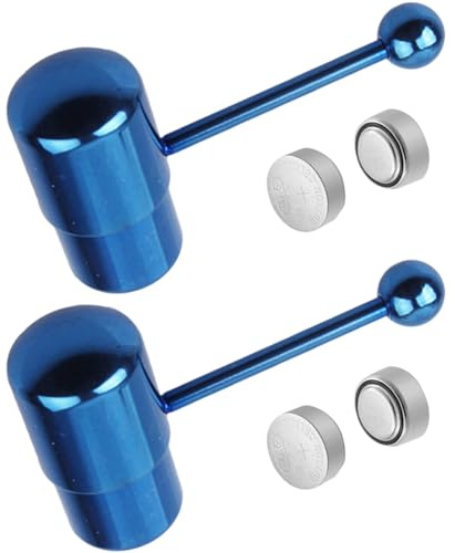 Pastoralist Percing de la Barra de Lengua, 2 Piezas Vibrantes de la Barra de Lengua de vibración perforando Acero Inoxidable de Acero Inoxidable vibración Azul para Mujeres y Hombres