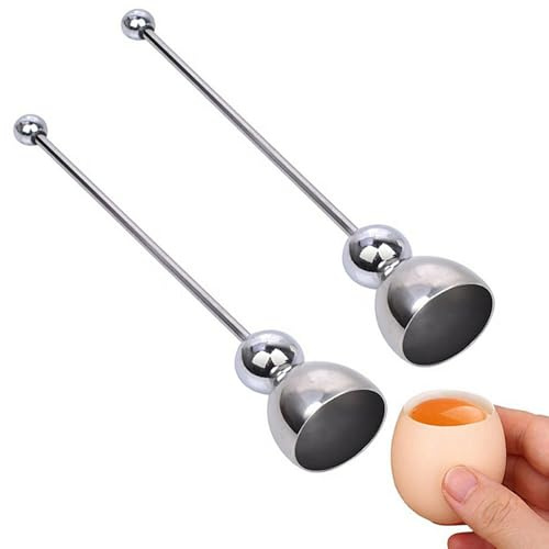 2 PCS Egg Shell Remover Egg Opener Stainless Steel Egg Cracker Tool Eggshell Cutter for Soft-Boiled Eggs and Egg Crackers Egg Cracker Tool