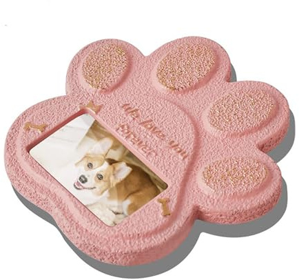 ASDMAOE Pierre Tombale Chien en Résine - Images Commémoratives pour Chien - Résistant aux Intempéries - Objets Commémoratifs et Funéraires - Décoration Funéraire pour Chien(Cat Claw - Pink)