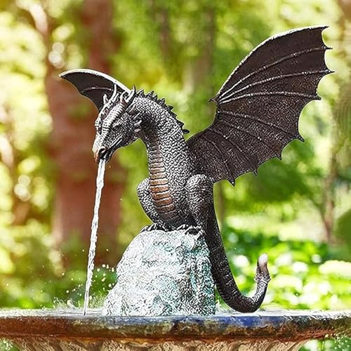 GUAWJRZDP Cracheurs pour Petits Bassins, Fontaines pour Bassins d'animaux, Fontaine de Jardin en Forme de Dragon, Accessoire Décoratif pour Fontaine, pour Jardin, Cour