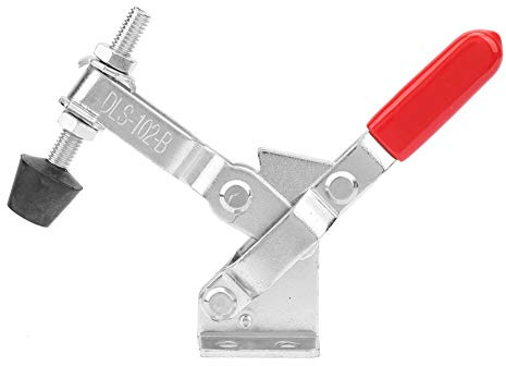 Akozon Professional Carbon Steel Vertical Handle Quick Toggle Holding Clamp Tool for Industrial Machining & Assembly - 100kg Clamping Force, Ergonomic Design, Easy to Use