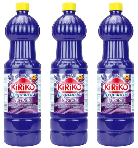 Kiriko Lavender Spanish Cleaning Product Floor Cleaner 1.5L Powerful Multi-Surface Liquid Floor Cleaner Removes Dirt, Dust, Stains & Bad Odours Fresh Scent Household Cleaning Essential Pack of 3