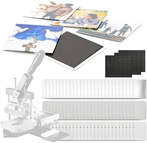 AETEREOS Machine à Fabriquer des Aimants pour Frigo 90x65mm & Machine DIY pour Créer des Magnets Photos - avec Coupe-Papier + 100 Pièces de Matériel OnlyConsumables500(90 * 65)