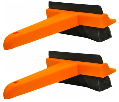 3 in 1 Ice Scraper for Car Windscreen Twin Pack - Automotive Windscreen Scraper and Squeegee for Car Windshield, Window, Mirror, Snow & Frost Remover