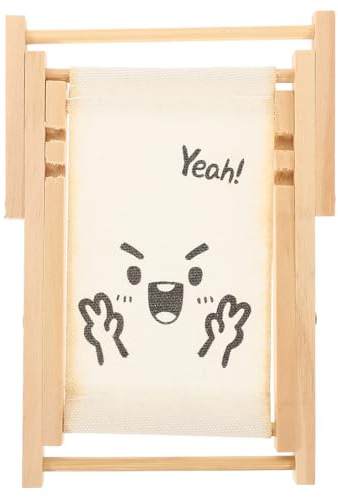 Cabilock Support de Téléphone Portable en Bois et Tissu Mini Chaise de Plage Décorative Compacte Porte-Smartphone Stable pour Bureau Maison et Voyage Modèle Original pour Smartphone et