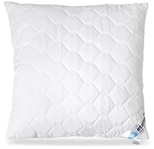 etérea Frieda Kopfkissen 80x80 – Micro-Satin mit Hohlfaserfüllung – allergiker Kissen mit Reißverschluss – Formstabil & weich - 1 Stück - 80 x 80 cm