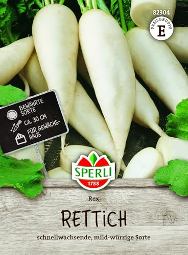 Sperli Rettichsamen Rex 82304, Gemüsesaat | Lange Erntezeit, Freiland & Hochbeet geeignet, würzig-milder Geschmack, Gemüsesamen für Salate
