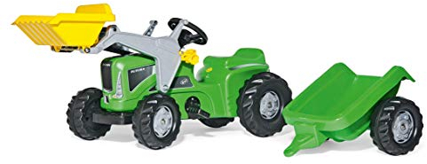 Rolly Toys Futura Trettraktor mit Lader und Anhänger (rollyKiddy Traktor; Frontlader; Schaufellader; Kinder ab 2,5 Jahre) 630035