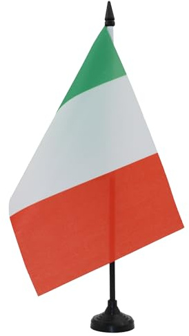 AZ FLAG Bordsflagga Italien 21x14 cm Italiensk 100D Polyester Plastfot
