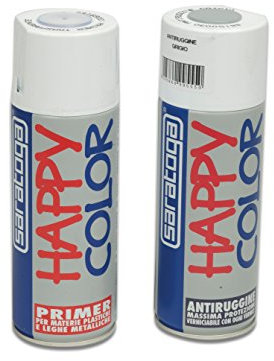 Saratoga happy color 400ml bomboletta primer trasparente ancorante per plastica metallo leghe